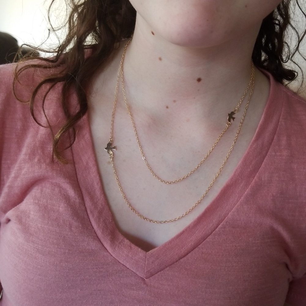 Gold dove necklace